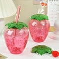 thumbnail image 6 of FRCOLOR 4pcs Girls Strawberry Fruit Straw Cups Set Cute and Drinking Cups for, 6 of 6