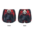 thumbnail image 3 of Balery Red Black Eastern Panda Warrior Pantalones cortos deportivos para mujer con forro y dos bolsillos, elásticos, para entrenamiento, gimnasio, yoga-Small, 3 of 7