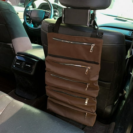 

Super Tool Roll Up Bag for Car With 5 Zipper Up Small Bag Suspension Canvas Storage Pouch Auto Inner Accessory