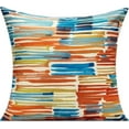 thumbnail image 3 of Outdoor Throw Pillow Covers 18X18 Set of 4 Summer Orange Rust Colorful Multicolor Decorative Cushion Cases Abstract Mid Century Modern Decor Home Decorations for Couch Patio Furniture Bench Sofa Porch, 3 of 5