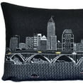 thumbnail image 5 of 24" Black Cleveland Nighttime Skyline Lumbar Decorative Pillow, 5 of 6