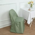 thumbnail image 6 of BalsaCircle 10 Eucalyptus Sage Green Solid Polyester Folding Chair Covers Slipcovers Linens, 6 of 8