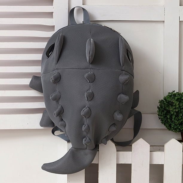 Dibujos animados 3D dinosaurio niño mochila lindo niños mochila escolar para viaje (gris) Ndcxsfigh Para Estrenar