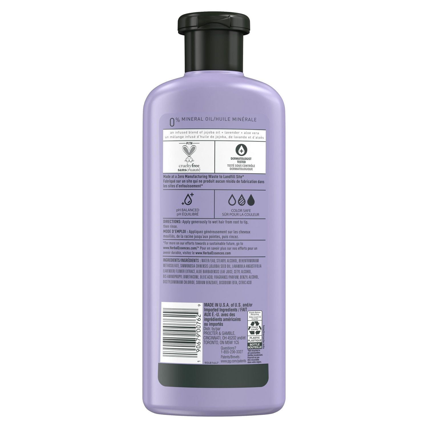 Revitalisant Herbal Essences pour cheveux bouclés, huile de jojoba et lavande 13,5 oz liq./400 mL