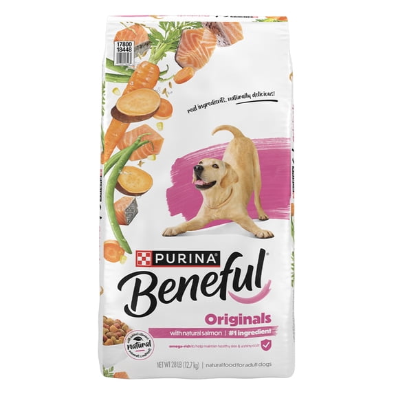 Purina Beneful Originals With Natural Salmon Adult Dry Dog Food, 28lb Bag