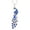 Blue, variant on Silvery Tone Shine Blue Crystal Rhinestones Peacock Bird Pendant Chain Necklace