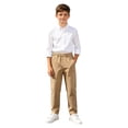 thumbnail image 7 of Chiccall Fashion Little and Big Kids Summer Suit Pants Thin Fully Elastic Waist Trousers Pants Solid Color Pocketed Tapered School Season Uniform Pants for Boys and Girls, 7 of 7