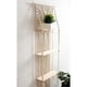 thumbnail image 5 of Estante de macramé para colgar en , 3 niveles, estantes de macramé hechos , decorativos, flotantes, boho, estante de exhibición para perfecl estante colgante de pared, 5 of 8