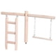thumbnail image 2 of Mascota pájaro loro masticar soporte para morder juguete loro escalada de madera columpio y escalera hamaca, 2 of 8