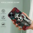 thumbnail image 3 of A phone case suitable for iPhone, with a unique design of Skull and Flowers patterns. It is a high-quality PC plastic protective case and an ultra-thin shock-absorbing phone case, 3 of 4
