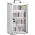thumbnail image 2 of Silver Aluminum Alloy Phone Storage Box - 36-Pocket Wall Mount Locker with Handle, Key Lock & Handwritten Tags for Schools & Offices, 2 of 11