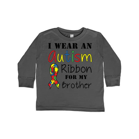 

Inktastic I wear an Autism ribbon for my Brother Gift Toddler Boy or Toddler Girl Long Sleeve T-Shirt