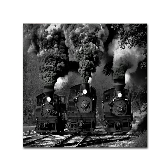 Trademark Fine Art 'Train Race' Canvas Art by Chuck Gordon