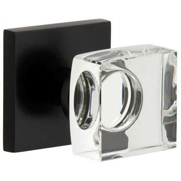 Viaggio Qadqdc_Dd Quadrato Solid Brass Non-Turning Two-Sided Dummy Knob Set - Black