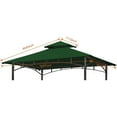 thumbnail image 4 of Eurmax 5FT x 8FT Double Tiered Replacement Canopy Grill BBQ Gazebo Roof Top Gazebo Canopy Roof (Forest Green), 4 of 5