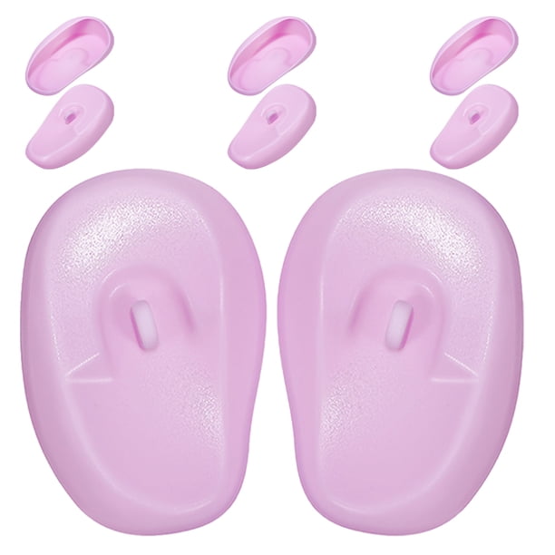 4 pares de protectores auditivos de silicona para peluquería, resistentes al calor, antideslizantes, reutilizables, para teñir el cabello.