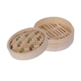 thumbnail image 3 of yotijay Bamboo Steamer Basket Vegetable Steamer Dumpling Steamer Bun Steaming Basket for 21cm, 3 of 9