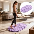 thumbnail image 2 of Round Non Shower Bath Mat with Suction Cups & Drain Holes, Machine Washable Bathtub Mat for Bathroom Swimming Pool(Purple,75x45cm), 2 of 6