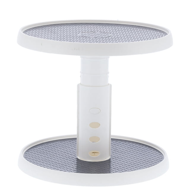 Organizador de gabinete, estante giratorio de 2 niveles para especias, estante organizador de condimentos, construcción resistente