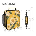 thumbnail image 5 of Square Lunch Bag 10.5*3.5*9.5 Inches Cooler Bag Lunch Bag Insulation Portable Durable Fashion Beautiful Big Yellow Rose, 5 of 6