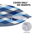thumbnail image 5 of Multi-Size Linen Sofa Pillow Cover Invisible Zipper Open And Close Strong Use For Sofa Chair Garden Sofa Car Argyle Plaid Deepskyblue_1 18"X18", 5 of 8