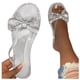 thumbnail image 4 of Sandalias planas con punta abierta y diamantes de imitación para mujer, sandalias cómodas, sandalias informales cómodas para la playa Wmkox8yii  ytu596, 4 of 5