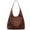 Brown, variant on HUISZJ Leopard Print Shoulder Bag, Women Top Handle Bag, Large Capacity Tote Bag Simple Commuting Bag for Work Travel Outdoor (Black)