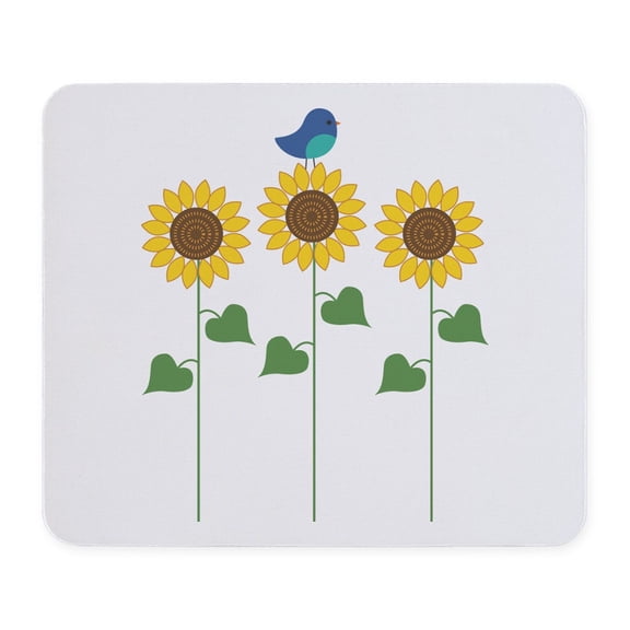 CafePress - Sunflower Garden Bird - Non-slip Rubber Mousepad, Gaming Mouse Pad