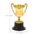 thumbnail image 3 of Premios Mini Trofeo: 8 Uds Mini trofeos para premios de niños trofeos de recompensa dorada de plástico Mini copa de trofeos de premio, 3 of 5