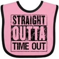 thumbnail image 3 of Inktastic Straight Outta Time out Boys or Girls Baby Bib, 3 of 4