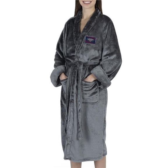 The Northwest Group 1NBA-R0002-0003-EDC NBA Pelicans Fast Track Bathrobes - Charcoal - Small & Medium