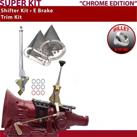 American Shifter PG Shifter Kit Chrome 6 in. E Brake Trim Kit for EC98E