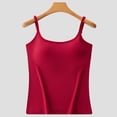 thumbnail image 2 of Annhoo Women Camisole Tank Top Adjustable Strap Crewneck Plain Sleeveless Spaghetti with Bra Going Out Clothes, 2 of 6