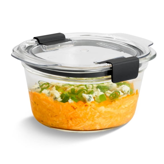 Rubbermaid Brilliance Glass Round Leak-Proof 2.9-Cup Food Storage Container
