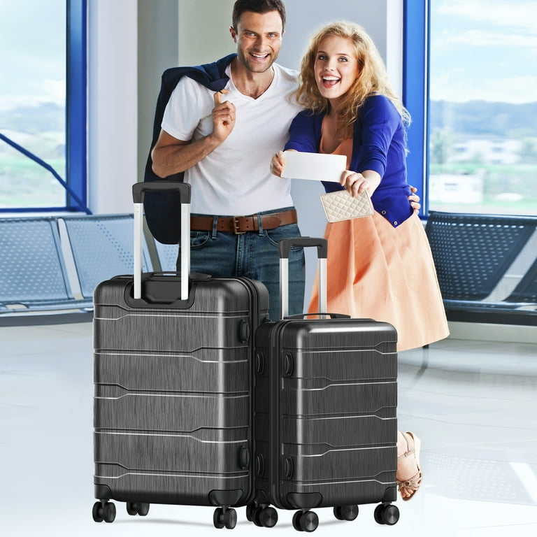 SUGIFT Hardside Luggage Set 3 Piece Lightweight Suitcase with TSA