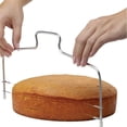 thumbnail image 1 of Coupe-gâteau Professionnel Réglable, Double Niveleur de Fil de Coupe, Trancheur de Gâteau en Acier Inoxydable, Outil de Cuisine, 1 of 5
