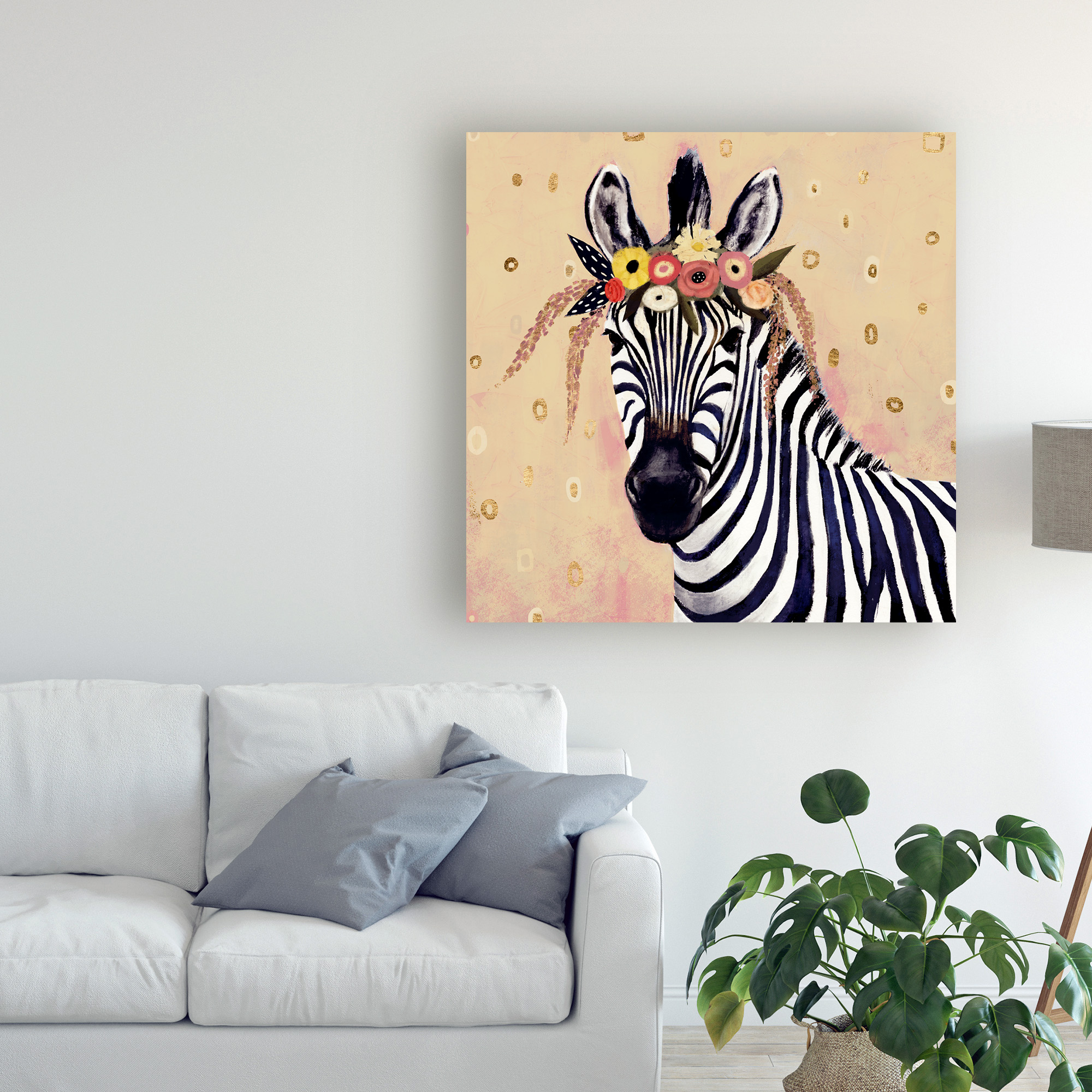 Trademark Fine Art 'Klimt Zebra II' Canvas Art by Victoria Borges