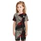 thumbnail image 5 of Balery Dark Red Hooded Girl Conjunto de Pijama Infantil de Manga Corta con Estampado – Ropa de Dormir de Algodón Suave-Large, 5 of 5