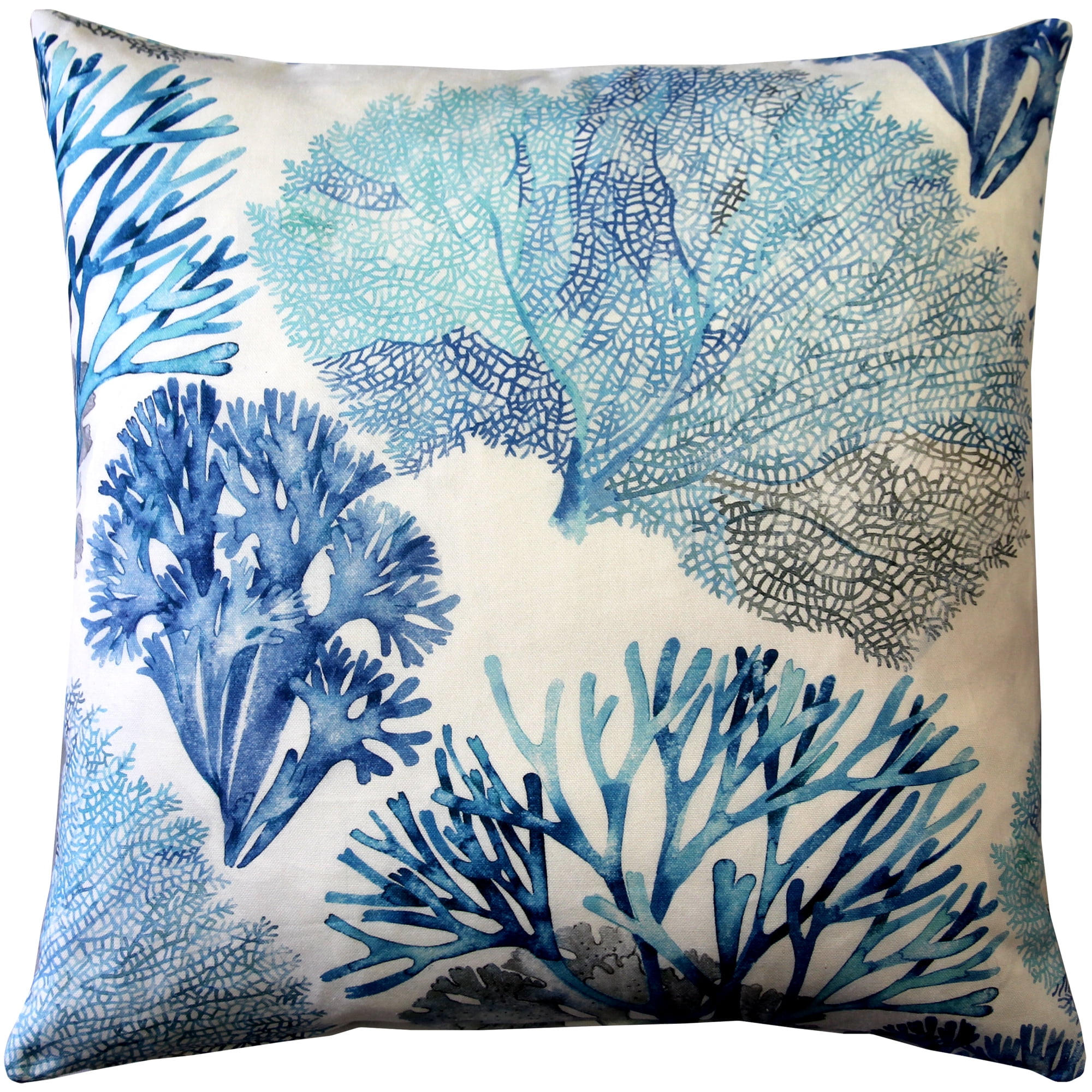 Pillow Decor Tiger Beach Blue Coral 21x21 Pillow Cover