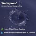 thumbnail image 5 of Inosoo Fabric Shower Curtain Liner, 72"W x 84"H Waterproof Shower Liner with Hooks, Extra Long Cloth Shower Curtain, Machine Washable, Navy Blue, 5 of 11