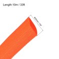 thumbnail image 2 of Uxcell 1 Count Braided Cable Sleeves, PET Heat Shrinkable Cord Protector Orange 7/8inch x 33ft, 2 of 7