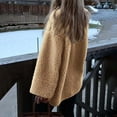 thumbnail image 5 of Dpytoraw Women's Cozy Winter Jacket Casual Long Sleeve Buttoned Fleece Coat, 5 of 5