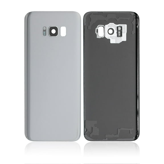 Replacement Back Cover Glass With Camera Lens Compatible For Samsung Galaxy S8 Plus (Arctic Silver)