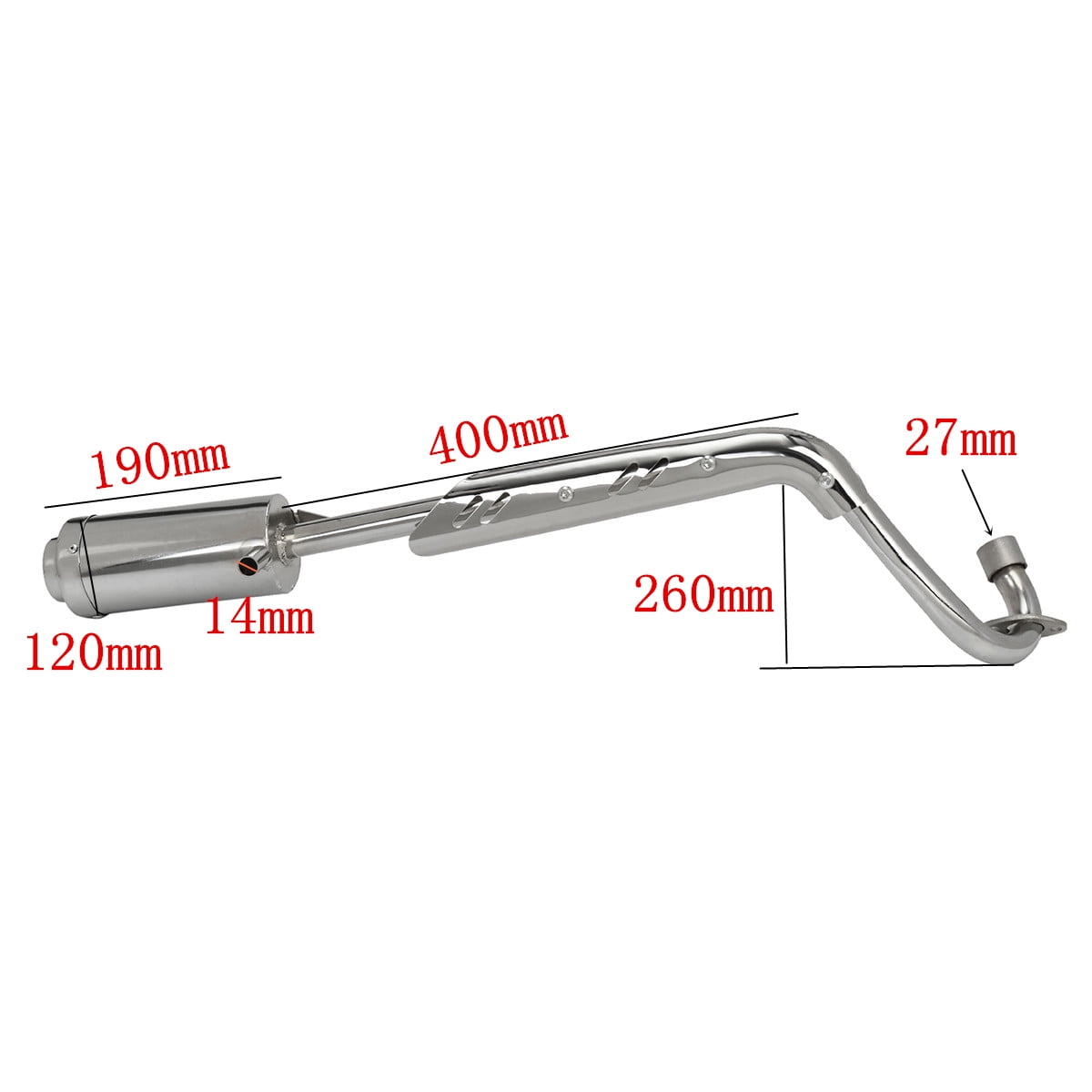 EXHAUST PIPE SYSTEM MUFFLER 4 STROKE FOR CRF50 DIRT PIT BIKE 50cc 110cc  125cc