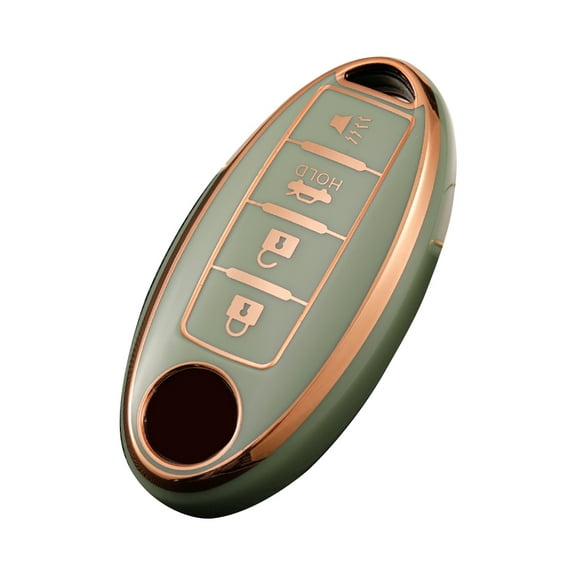 Leadwolf Car Key Cover Protector Case for Nissan smart key 4 button Smart key holder, waterproof and durable Green