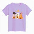 thumbnail image 4 of KPOPLK Halloween Shirt for Toddler Girls Ghost Graphic Tshirt Cute Season Short Sleeve Tops for Kids Size 2-3 Years,Purple, 4 of 4