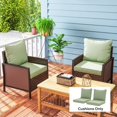 thumbnail image 2 of Outsunny Outdoor Chair Cushions with Backrest for Garden Furniture, Green, 2 of 10
