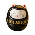 thumbnail image 2 of colcolo Ceramic Lucky Cat Figurine Tumbler Doll Adorable Accessories 1.4x1.4x1.5inch Black, 2 of 8