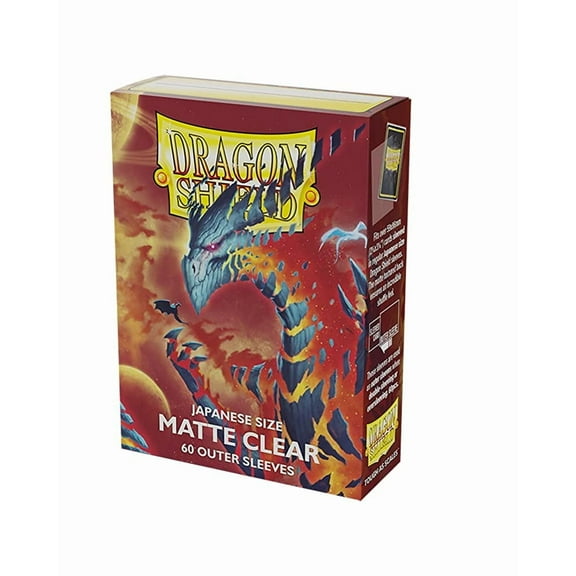 2 Packs Dragon Shield 60 ct Japanese Matte Outer Sleeves Clear 60 ct Card Value Bundle!