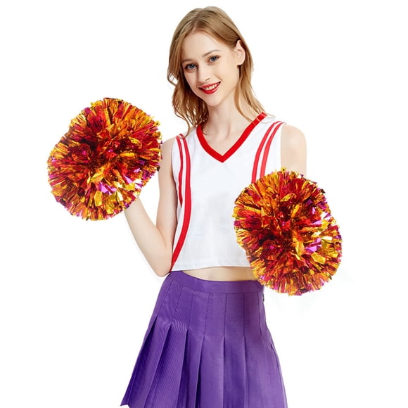 Event & Party Cheerleading Handheld Flower Prop for Performance and Celebration Lightweight Ergonomic Handle Colorful Petal Design for Moments and Team 2PCS